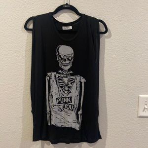 Lauren Moshi CBGB Effie Punk Skull Muscle Tank